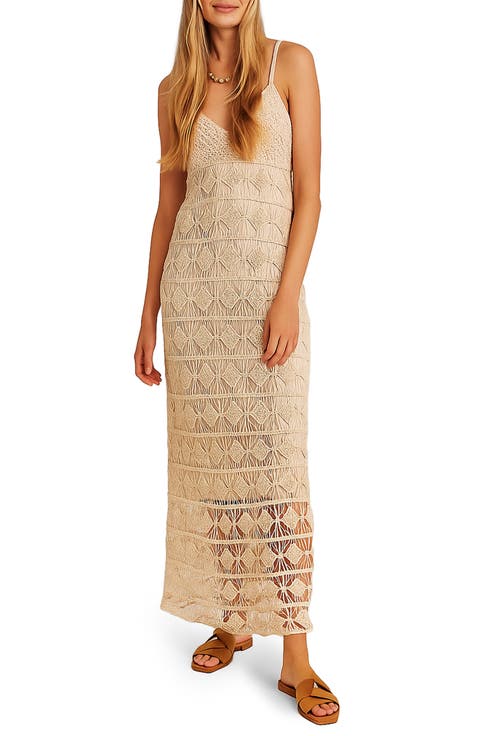 Open Weave Crochet Cover-Up Dress