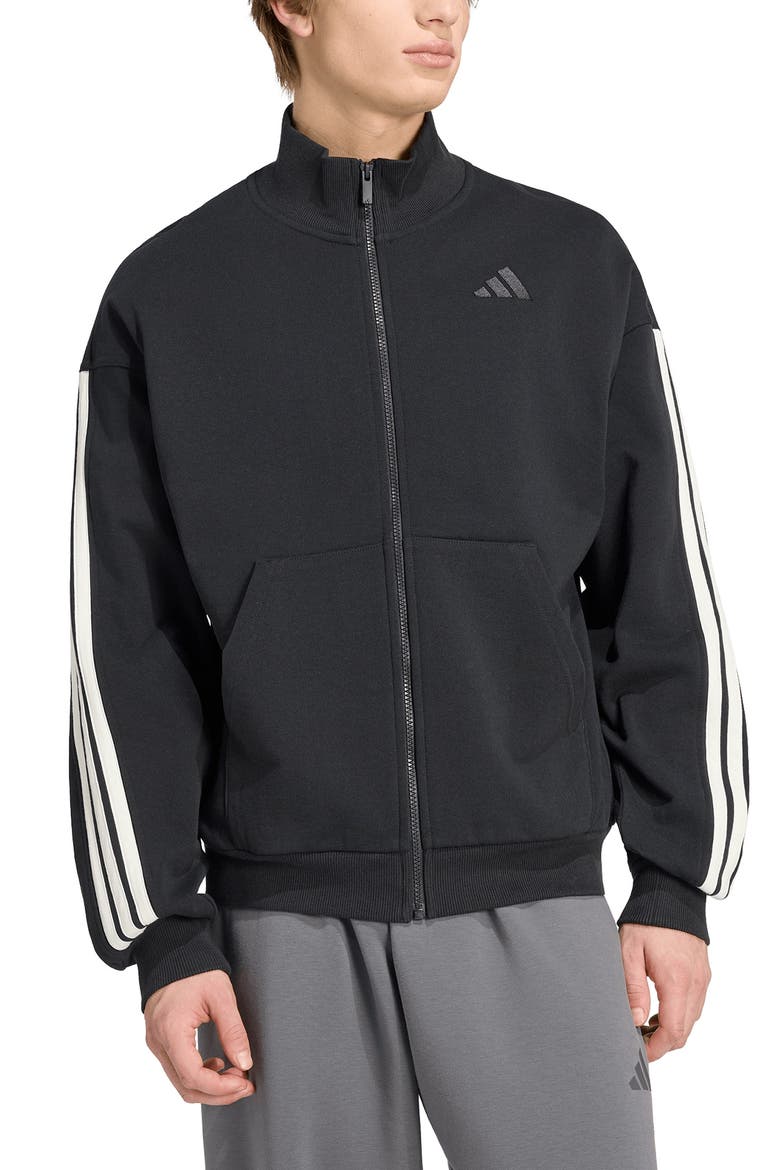 Kit 3-Stripes Track Jacket, Main, color, BLACK/ OFF WHITE
