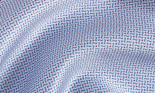 David Donahue Slim Fit Twill Dress Shirt In Blue/berry
