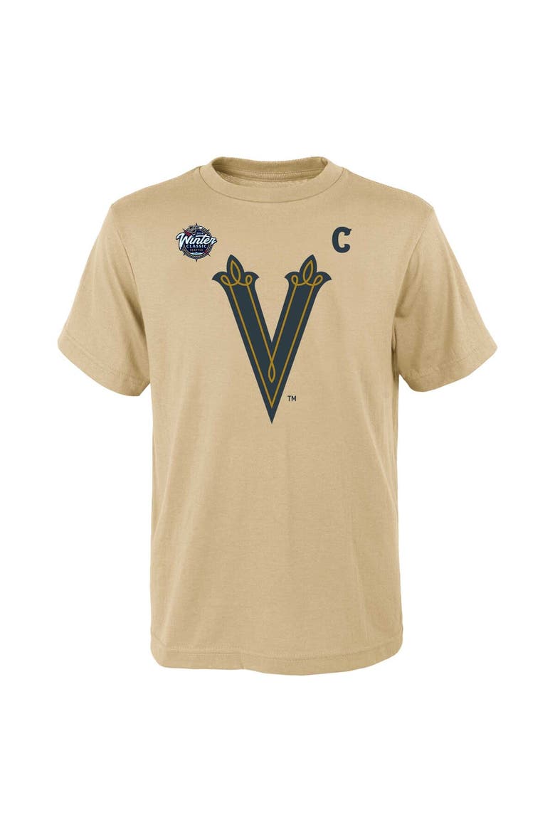 Youth Mark Stone Cream Vegas Golden Knights 2024 NHL Winter Classic Name & Number T-Shirt, Alternate, color, Cream