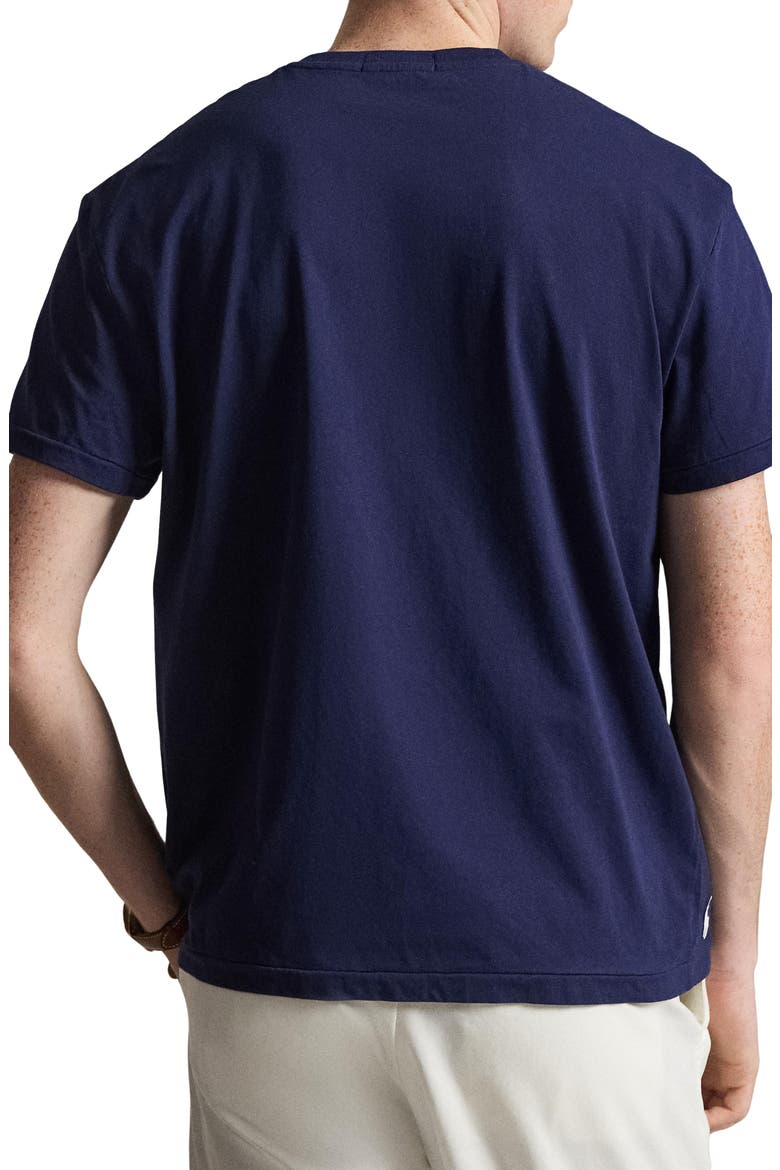 Classic Fit Logo Appliqué Cotton T-Shirt, Alternate, color, NEWPORT NAVY