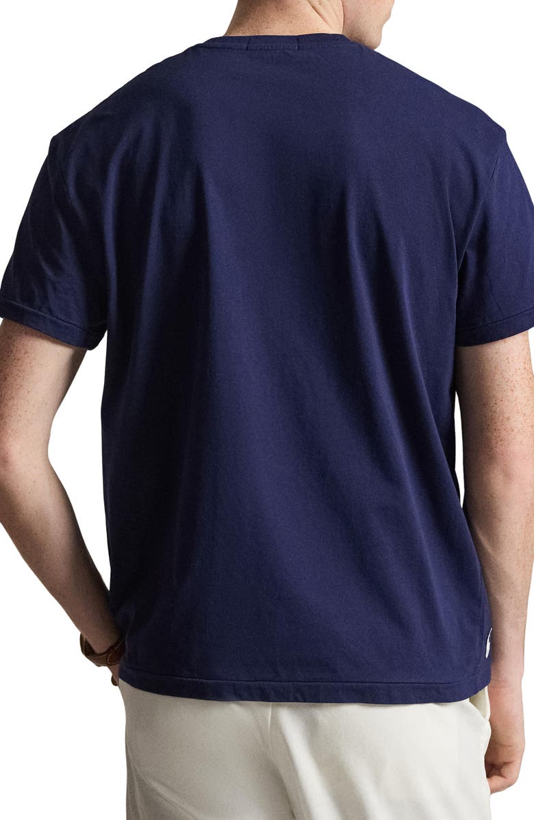 Polo Ralph Lauren Classic Fit Logo Appliqué Cotton T-Shirt, Alternate, color, Newport Navy