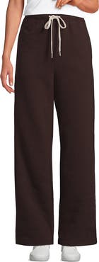 Lands' End Serious Sweats High Rise Relaxed Straight Leg Pants