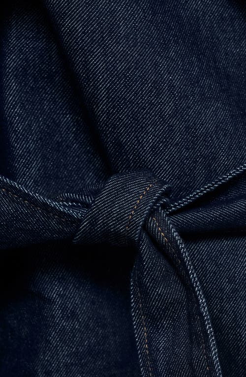 Mango Denim Trench Jacket In Multi