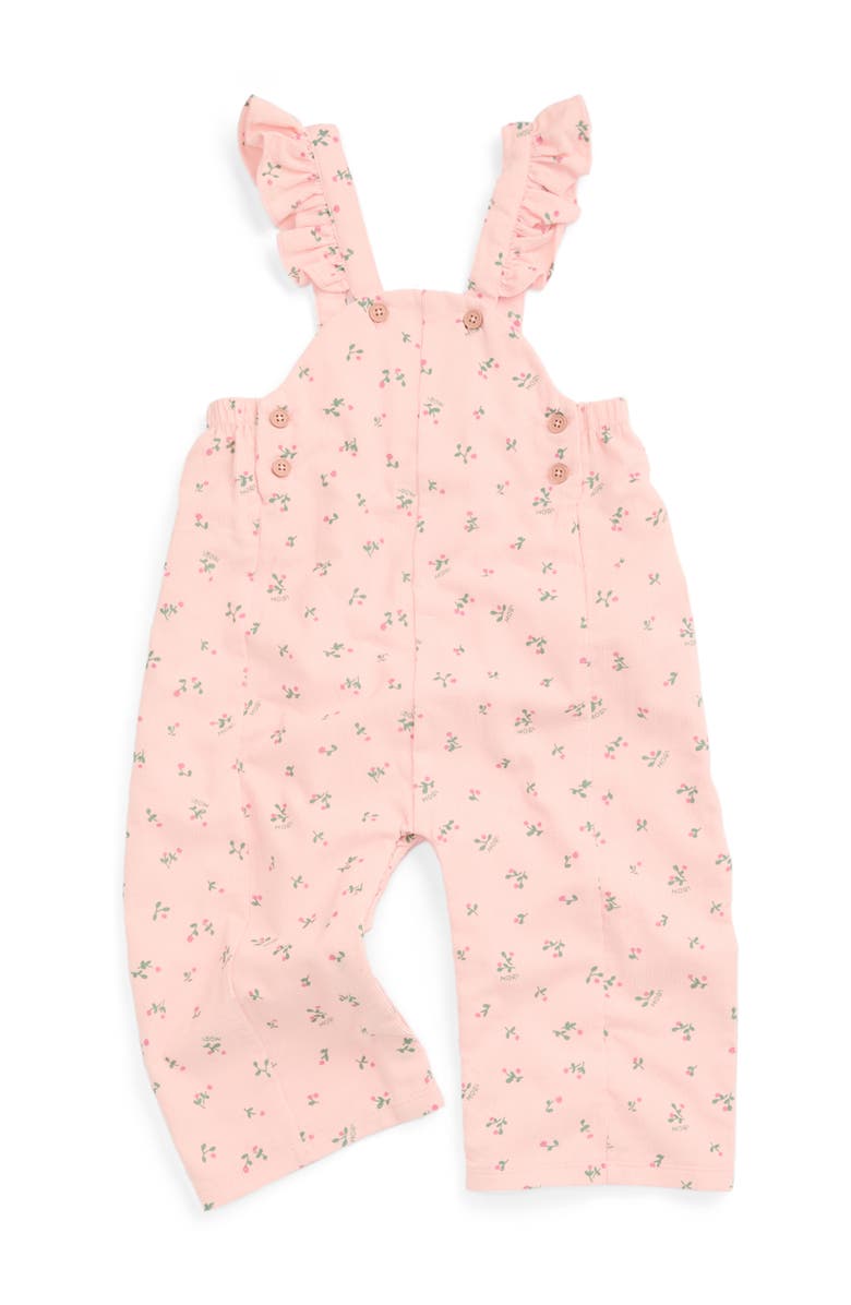 MORI Frilled Corduroy Dungarees, Main, color, Floral Print