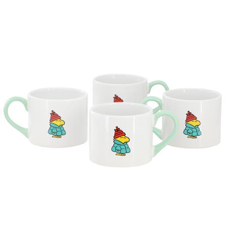 All Bundled Up 4 Piece 19 Ounce Stackable Stoneware Mug Set