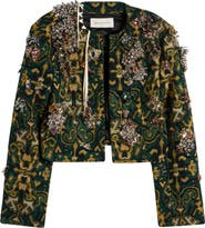 Dries Van Noten Baftano Embellished Geo Print Jacket