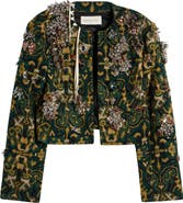 Dries Van Noten Baftano Embellished Geo Print Jacket