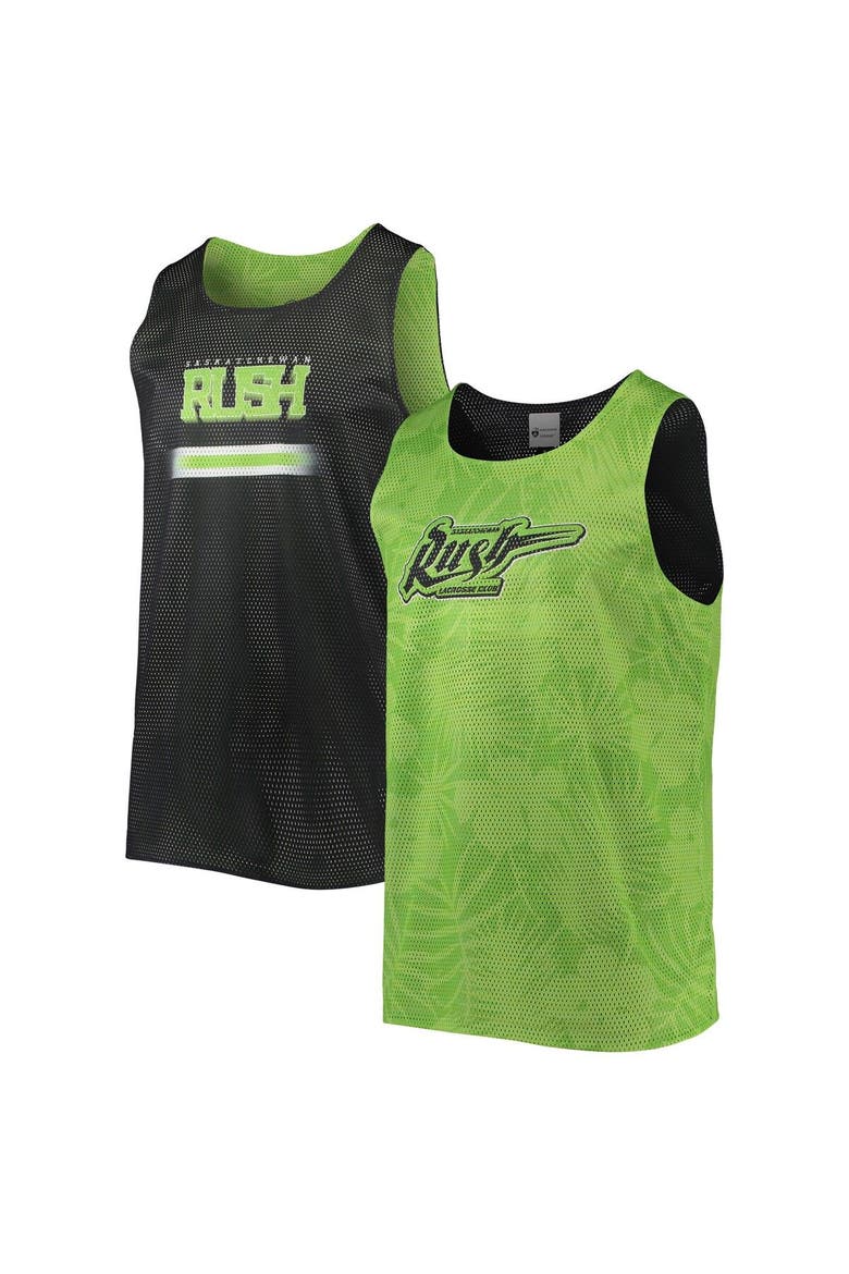 Men's FOCO Green/Black Saskatchewan Rush Reversible Mesh Tank Top, Main, color, Green