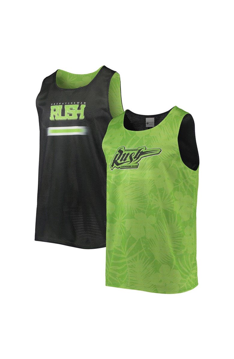 FOCO Men's FOCO Green/Black Saskatchewan Rush Reversible Mesh Tank Top, Main, color, Green