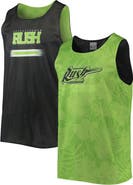 FOCO Men's FOCO Green/Black Saskatchewan Rush Reversible Mesh Tank Top