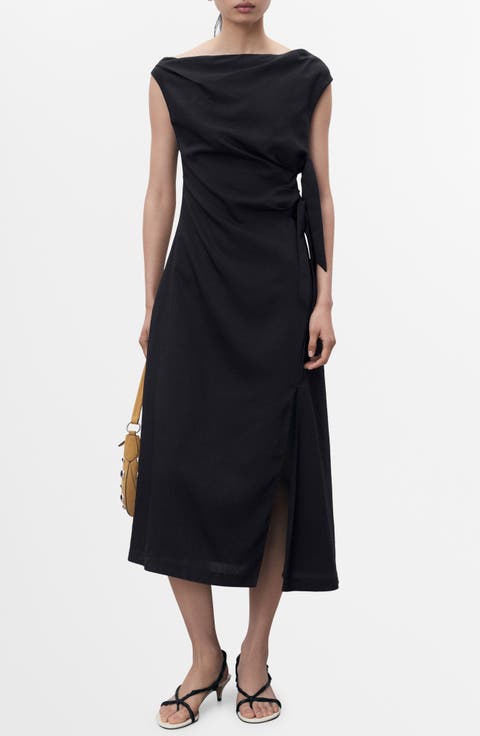 Asymmetric Side Tie Dress