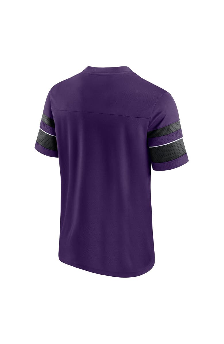 FANATICS Men's Fanatics Branded Purple Baltimore Ravens Textured Hashmark V-Neck T-Shirt, Alternate, color, Purple