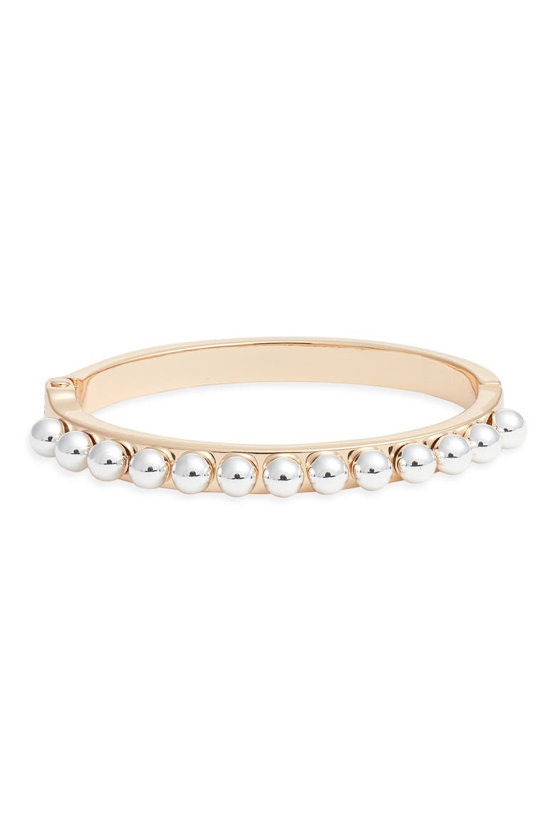 Metal Orb Hinge Bracelet, Main, color, GOLD- SILVER