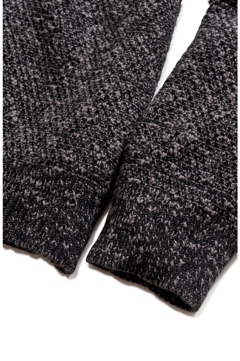 Marled Cotton Shawl Collar Sweater, Alternate, color, CHARCOAL MULTI