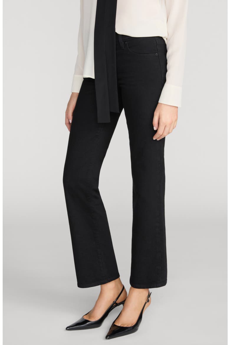 The Cigarette Low Rise Slim Straight Leg Jeans, Alternate, color, BLACK