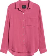 Rails Ellis Organic Cotton Gauze Button-Up Shirt