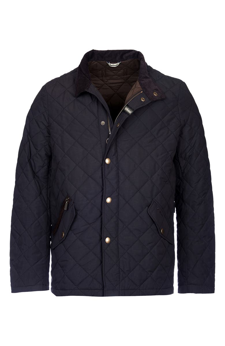 Barbour Shoveler Quilted Jacket, Alternate, color, Navy