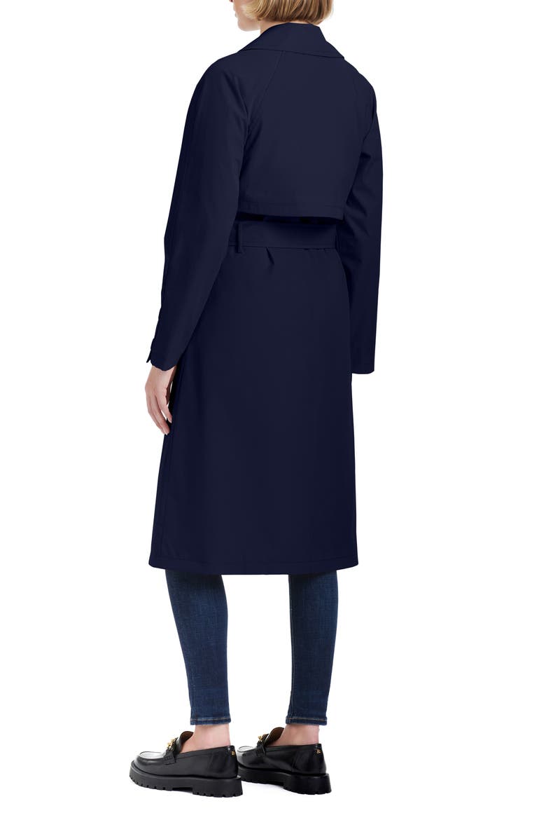 double breasted trench coat, Alternate, color, PLANETARY NAVY