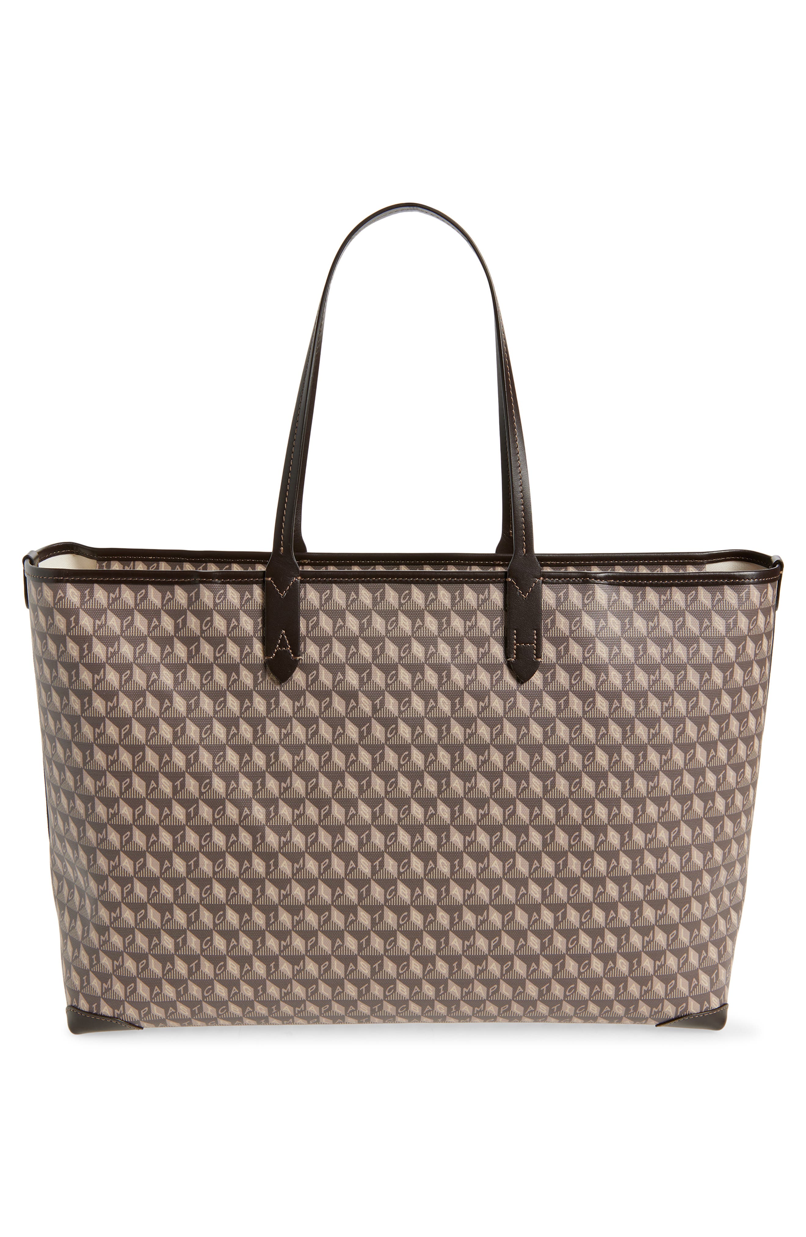 Anya Hindmarch I Am A Plastic Bag Recycled Canvas Tote, Alternate, color, Truffle