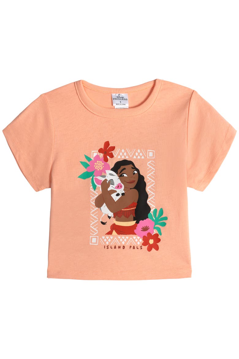 Moana 2-Piece T-Shirt and Skort Set, Alternate, color, Moana Pua Peach