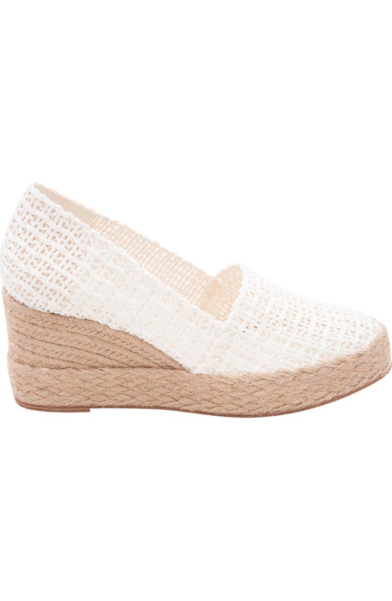 André Assous Patti Espadrille Wedge, Alternate, color, White Woven