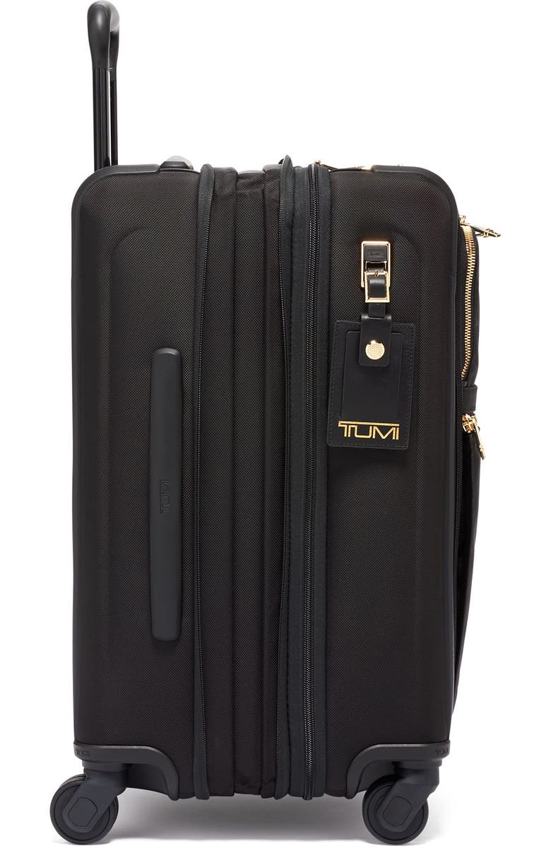 TUMI Alpha 3 Collection 22-Inch International Expandable Wheeled Carry-On Bag, Alternate, color, Black/ Gold