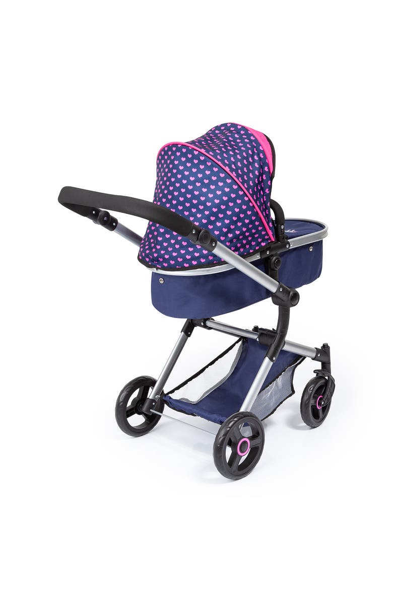 Bayer Design Vario Doll Pram with Adjustable Reversible Handle, Holds Dolls up to 52cm, Alternate, color, Multicolored