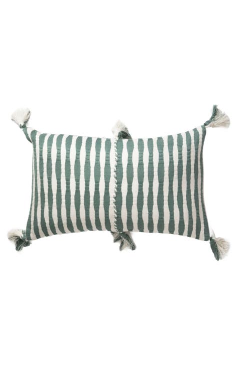 Antigua Classic Striped Handwoven Cotton Throw Pillow