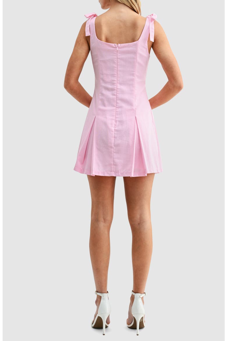 Pleated Minidress, Alternate, color, ICY PINK