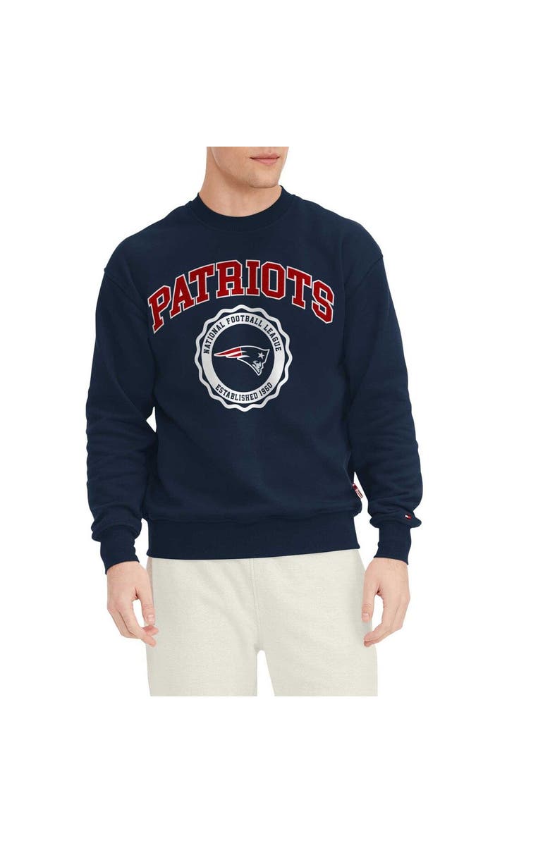 Tommy Hilfiger Men's Tommy Hilfiger Navy New England Patriots Ronald Crew Sweatshirt, Main, color, 