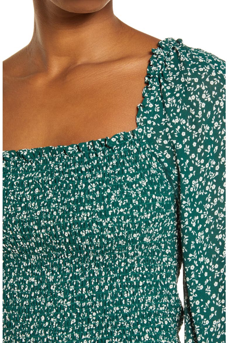 Pinto Smocked Top, Alternate, color, MOSS