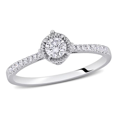Lab-Grown Diamond Engagement Ring 14k White Gold