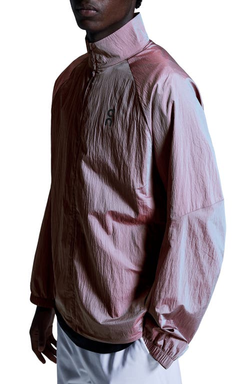 On Court Logo-print Iridescent Recycled-shell Track Jacket In Pink