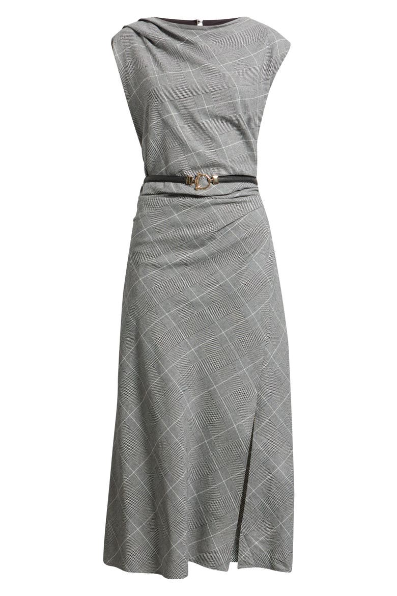 Taylor Belted Midi Dress, Alternate, color, GREY