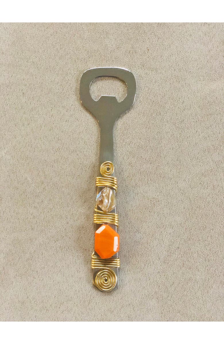 Tiramisu Mother-of-Pearl Embellished Bottle Opener, Alternate, color, Orange