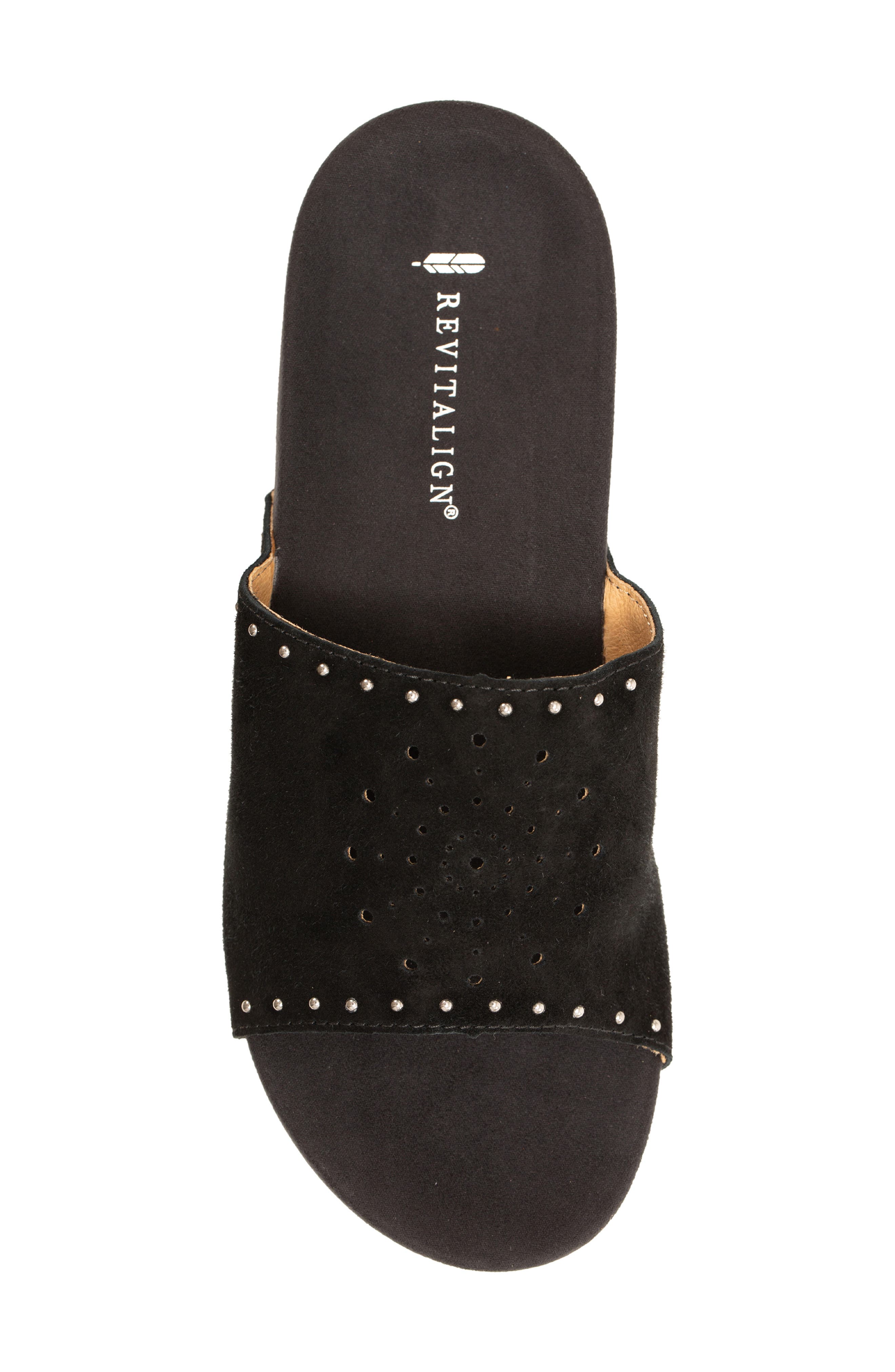 Revitalign Sofia Stud Slide Sandal, Alternate, color, Black
