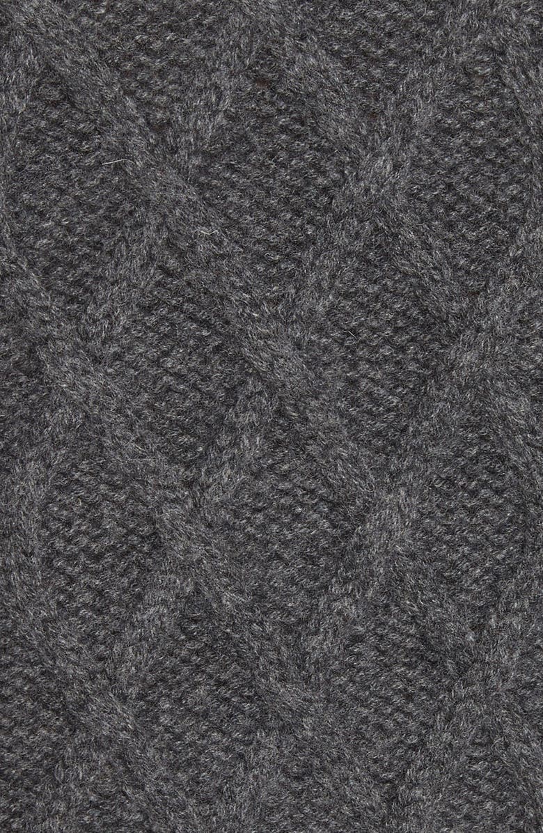 FRAME Wool & Cashmere Cable Knit Crop Sweater, Alternate, color, 