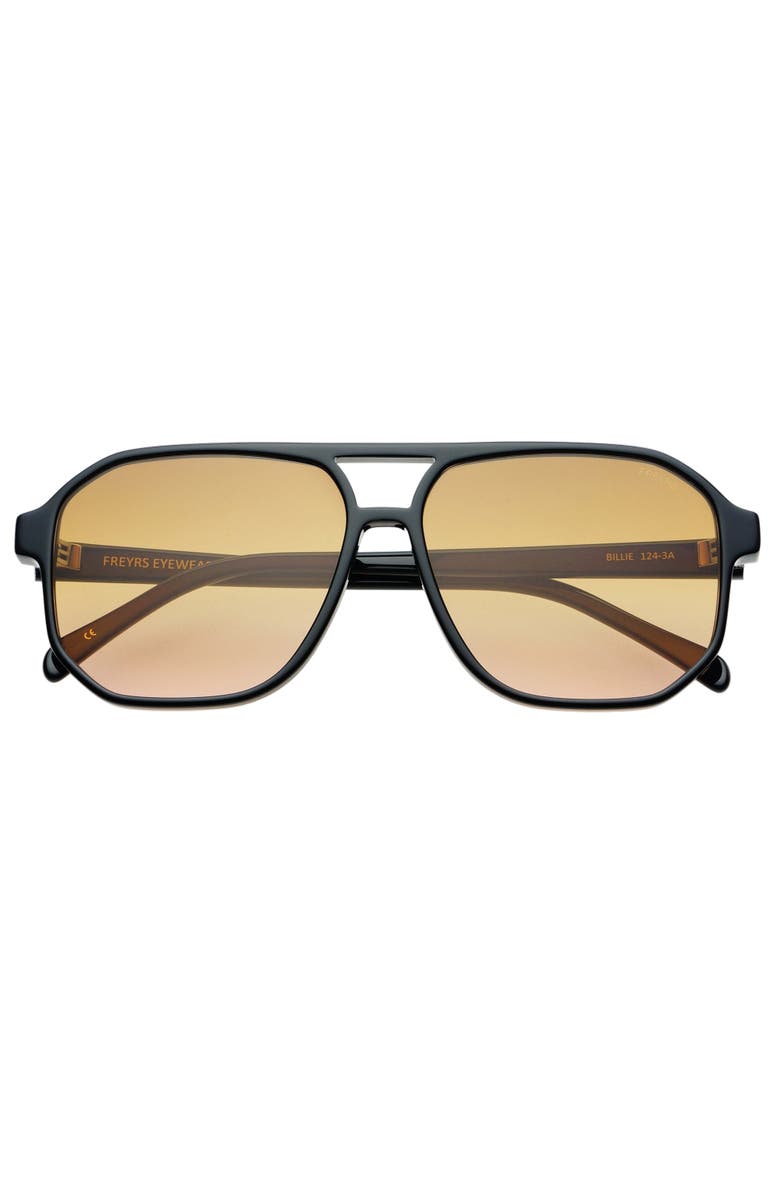 FREYRS Eyewear Billie Aviator Sunglasses, Main, color, Black / Brown