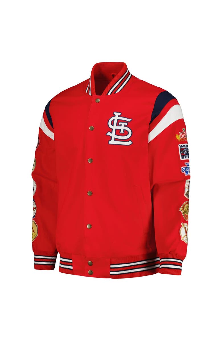 G-III SPORTS BY CARL BANKS Men's G-III Sports by Carl Banks Red St. Louis Cardinals Quick Full-Snap Varsity Jacket, Alternate, color, 