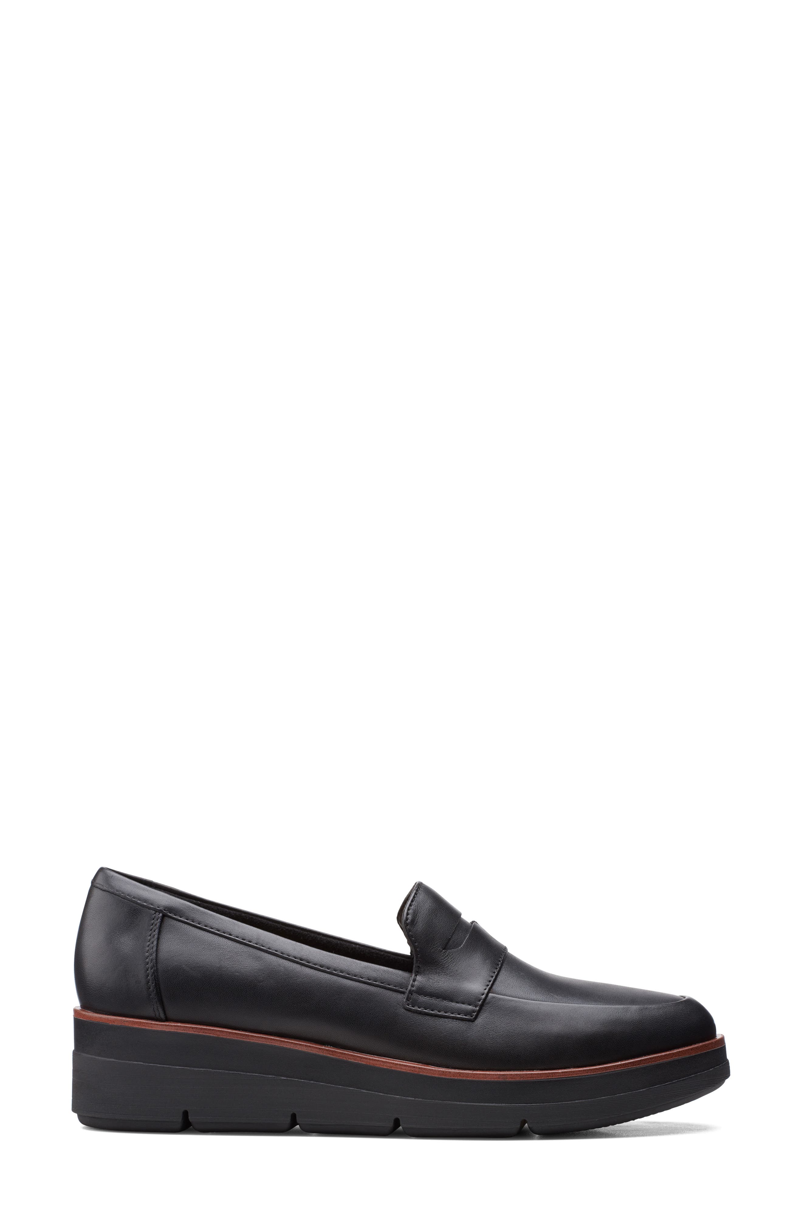 Clarks<sup>®</sup> Shaylin Step Wedge Penny Loafer, Alternate, color, 