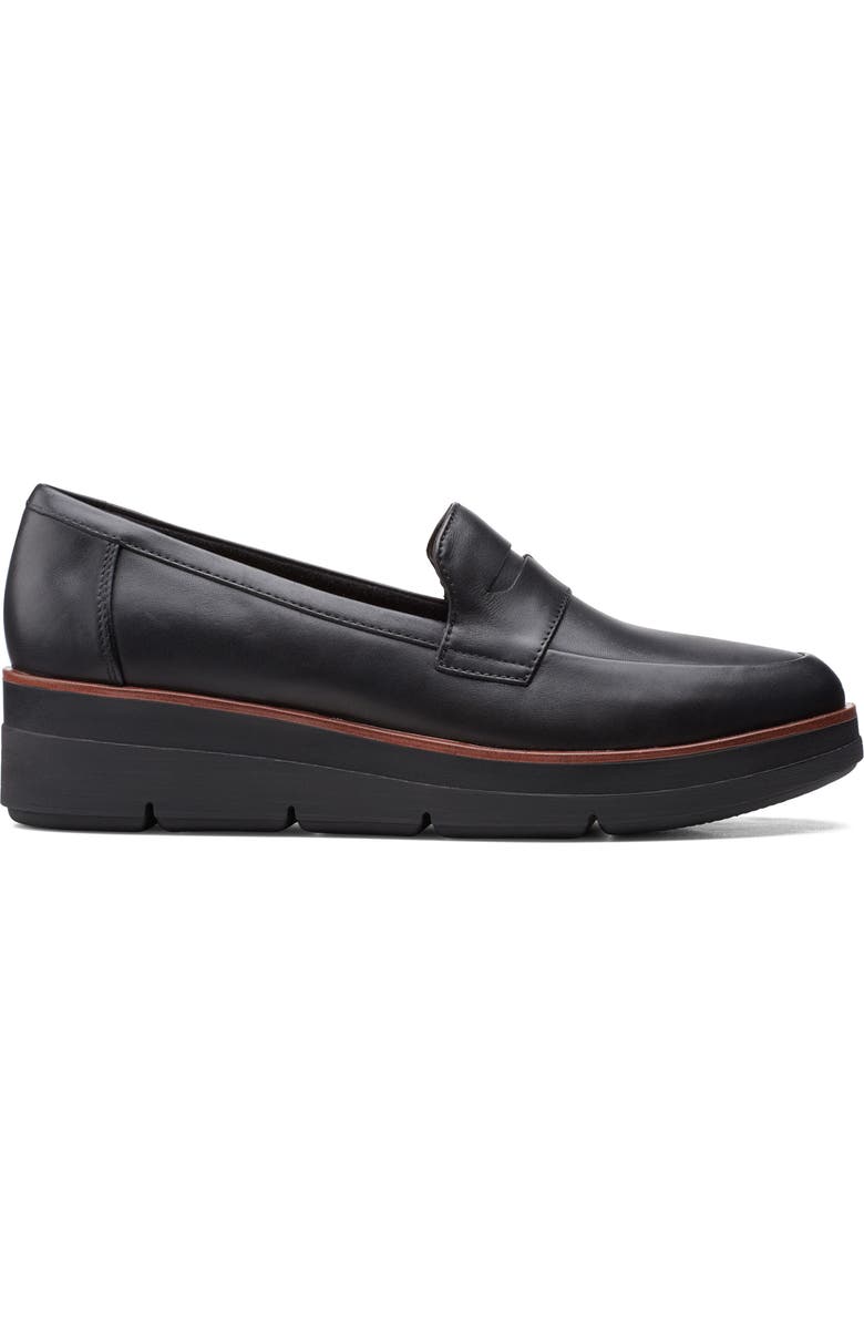 Clarks<sup>®</sup> Shaylin Step Wedge Penny Loafer, Alternate, color,
