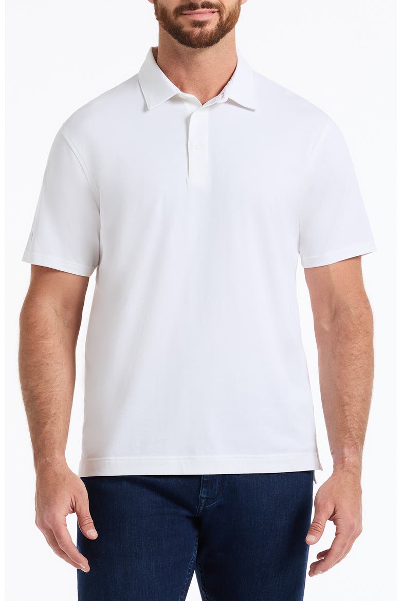 Furlan Stretch Cotton Polo, Main, color, WHITE