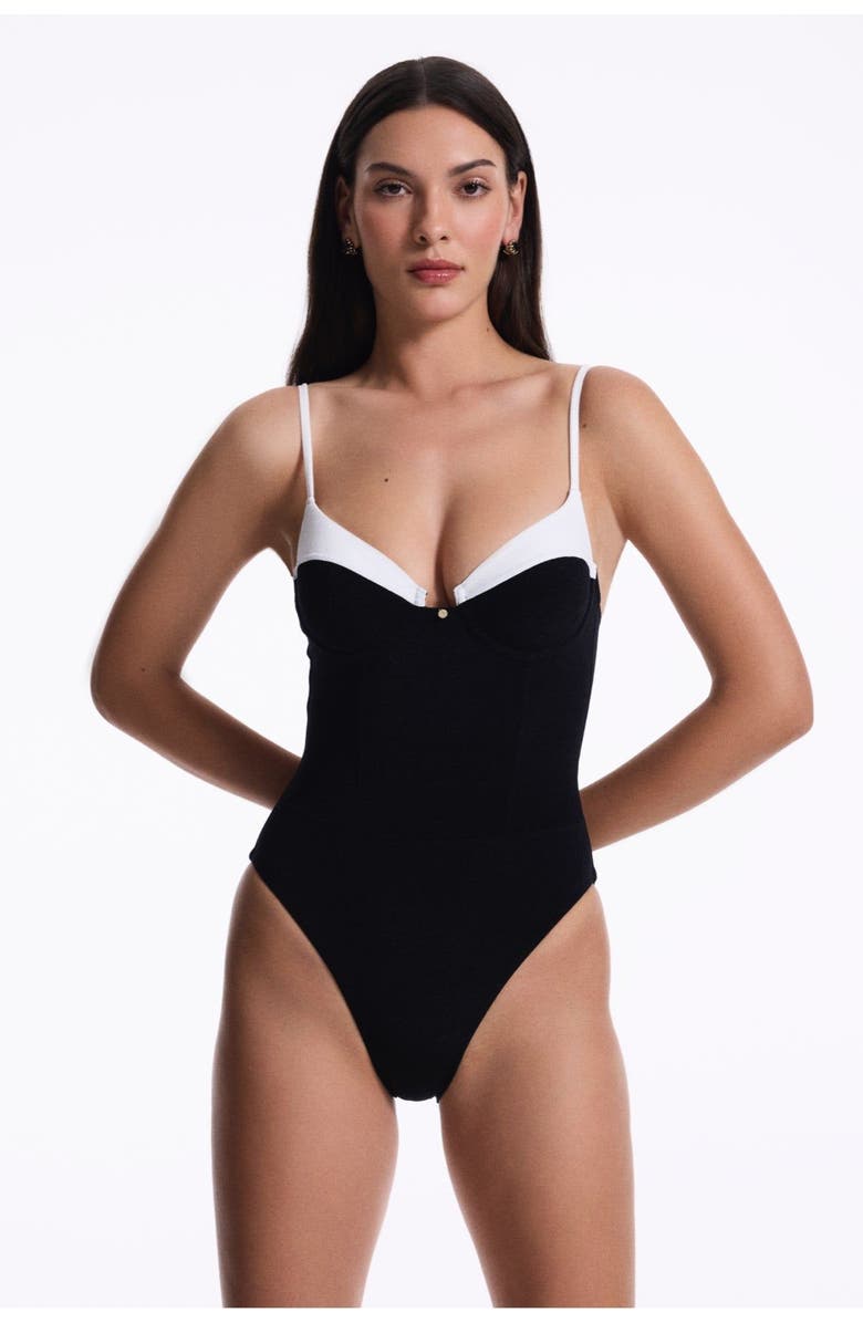 House Of Silk Clair Swimsuit, Main, color, Black