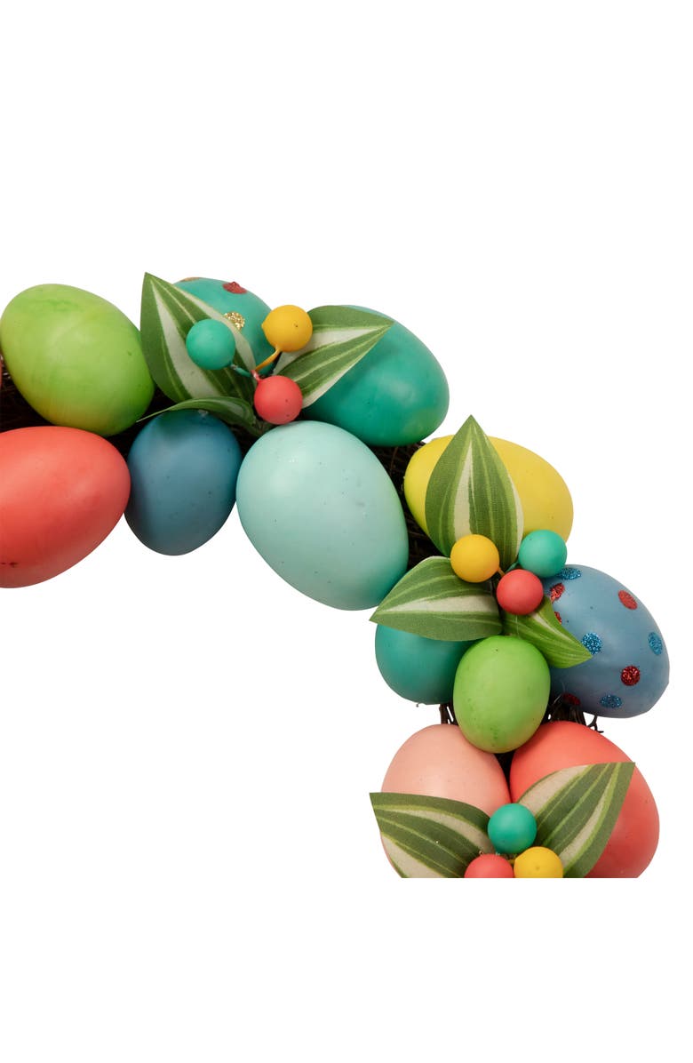 Northlight Decorated Easter Egg Twig Wreath - 14", Alternate, color,