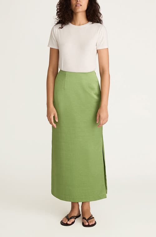 REBECCA TAYLOR REBECCA TAYLOR SLUB SATEEN MIDI SKIRT 