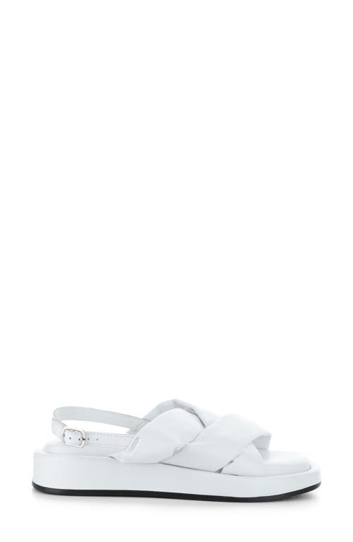 Bos. & Co. Blitz Slingback Platform Sandal In White