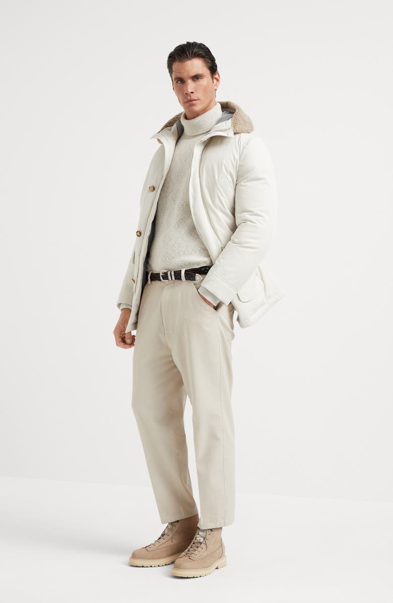 Brunello Cucinelli Gabardine down parka, Alternate, color, 