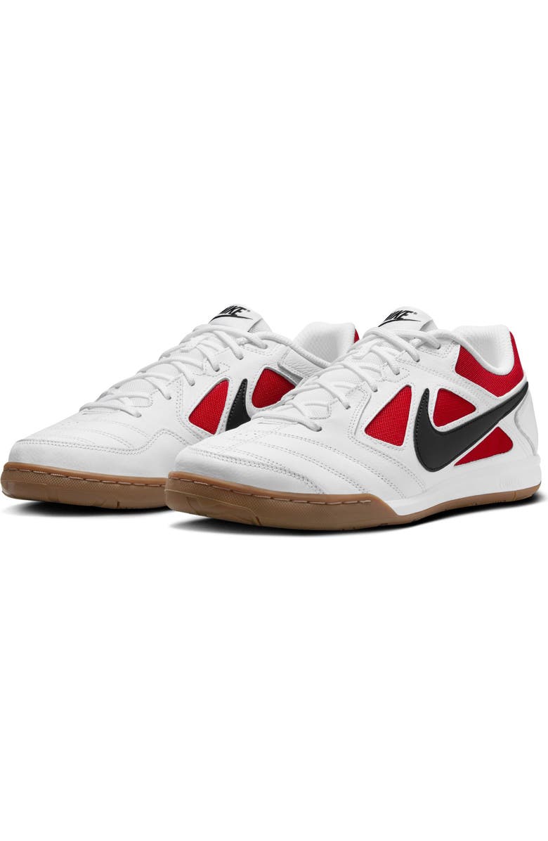 Nike Gato Soccer Sneaker, Main, color, White/ Black/ Red/ Dark Brown