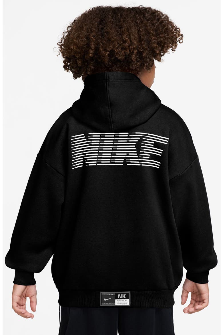 Kids' Nike Dri-FIT Graphic Hoodie, Alternate, color, BLACK/ WHITE